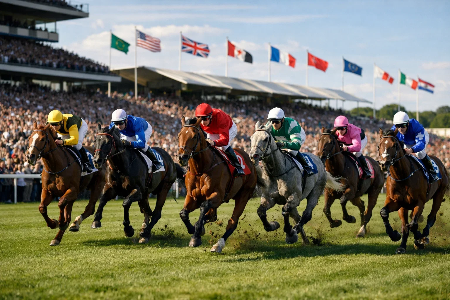 Spectaculaire paardenrace met volle tribunes
