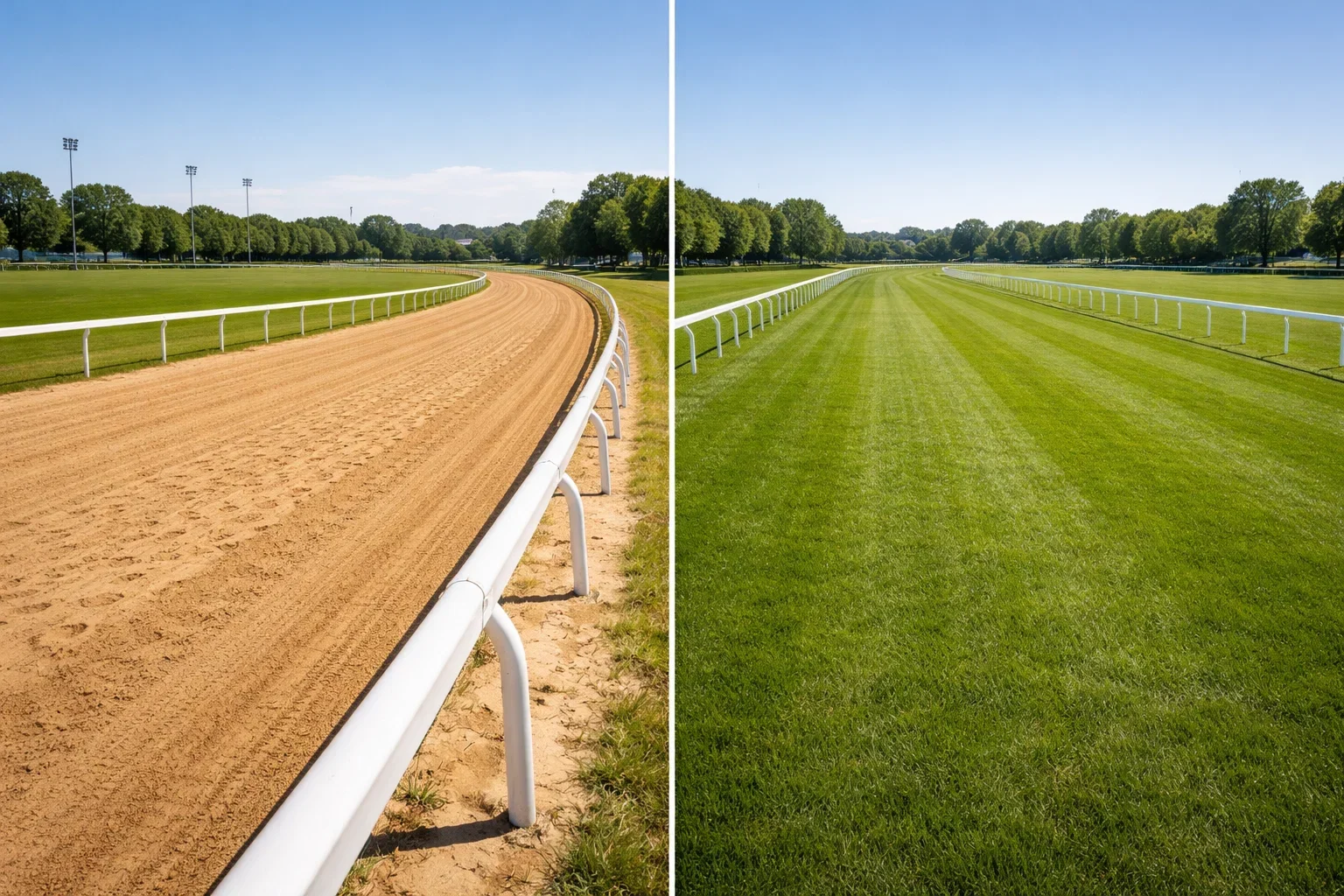 Vergelijking van drafbaan en galopbaan